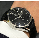 Tag Heuer Carrera Automatic 41mm Black Dial Black Leather Strap Watch for Men - WAR201A.FC6266