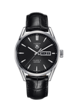 Tag Heuer Carrera Automatic 41mm Black Dial Black Leather Strap Watch for Men - WAR201A.FC6266