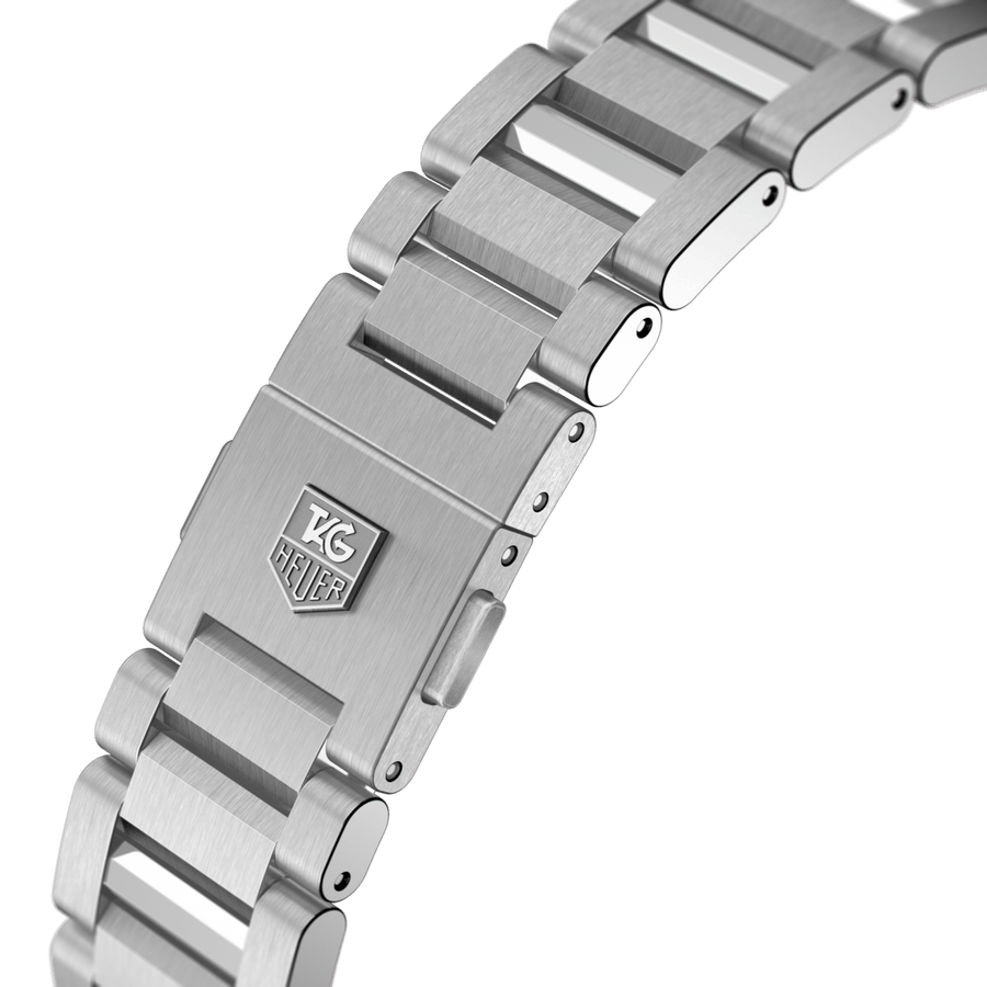 Tag Heuer Carrera Calibre 5 Automatic White Dial Silver Steel Strap Watch for Men - WAR201B.BA0723