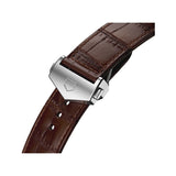 Tag Heuer Carrera Calibre 5 Automatic White Dial Brown Leather Strap Watch for Men - WAR201D.FC6291