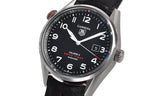 Tag Heuer Carrera Calibre 5 Drive Timer Black Dial Black Leather Strap Watch for Men - WAR2A10.FC6337