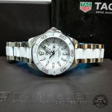 Tag Heuer Aquaracer Quartz 35mm White Dial Two Tone Steel Strap Watch Women - WAY131B.BA0914