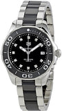 Tag Heuer Aquaracer Quartz Black Dial Two Tone Steel Strap Watch for Women - WAY131C.BA0913