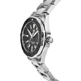 Tag Heuer Aquaracer Quartz 35mm Black Dial Silver Steel Strap Watch for Women - WAY131K.BA0748