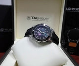 Tag Heuer Aquaracer Quartz Black Mother of Pearl Dial Black Textile Strap Watch for Women - WAY131M.FT6092