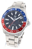 Tag Heuer Aquaracer GMT Caliber 7 Pepsi Black Dial Silver Steel Strap Watch for Men - WAY201F.BA0927