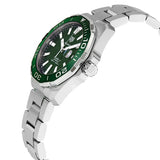 Tag Heuer Aquaracer Calibre 5 Green Dial Silver Steel Strap Watch for Men - WAY201S.BA0927