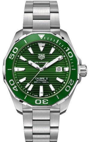 Tag Heuer Aquaracer Green Dial Watch for Men - WAY201S.BA0927