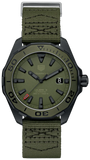 Tag Heuer Aquaracer Automatic Green Dial Khakhi Green Nylon Strap Watch for Men - WAY208E.FC8222