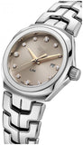 Tag Heuer Link Quartz Brown Dial Silver Steel Strap Watch for Women - WBC131E.BA0649