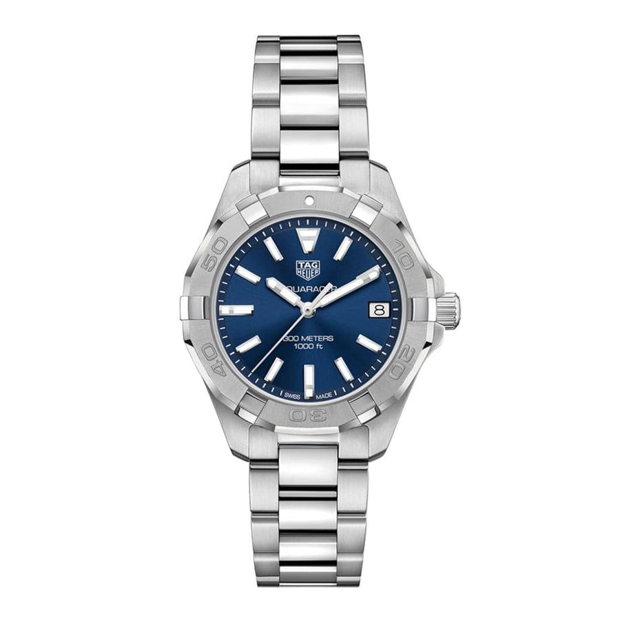 Tag Heuer Aquaracer Quartz Blue Dial Silver Steel Strap Watch for Women - WBD1312.BA0740