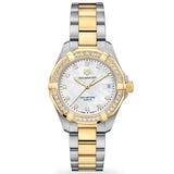 Tag Heuer Aquaracer Quartz Diamonds Mother of Pearl Dial Two Tone Steel Strap Watch for Women - WBD1423.BB0321