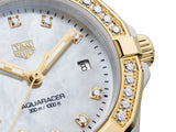 Tag Heuer Aquaracer Quartz Diamonds Mother of Pearl Dial Two Tone Steel Strap Watch for Women - WBD1423.BB0321