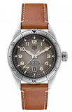 Tag Heuer Autavia Isograph Grey Dial Calfskin Brown Leather Strap Watch for Men - WBE5111.FC8267