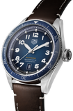 Tag Heuer Autavia Calibre 5 42mm Automatic Blue Dial Brown Leather Strap Watch for Men - WBE5116.FC8266