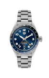 Tag Heuer Autavia Cosc GMT Automatic Blue Dial Silver Steel Strap Watch for Men - WBE511A.BA0650