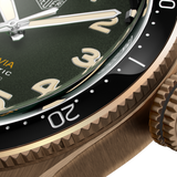 Tag Heuer Autavia Calibre 5 Automatic 42mm Olive Green Dial Leather Strap Watch for Men - WBE5190.FC8268