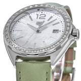 Tag Heuer Formula 1 Quartz 35mm Mother of Pearl Dial Green Leather Strap Watch for Women - WBJ131A.FC8249