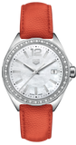 Tag Heuer Formula 1 35mm Quartz Mother of Pearl Dial Orange Leather Strap Watch for Women - WBJ131A.FC8250