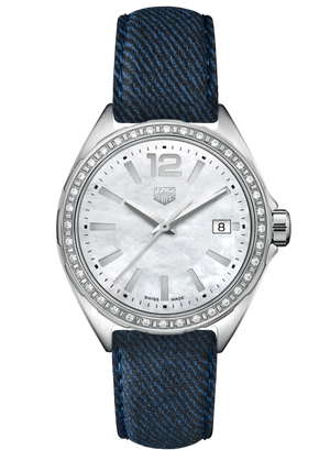 Tag Heuer Formula 1 Quartz 35mm Mother of Pearl Dial Blue Strap Watch for Women - WBJ131A.FC8251