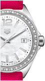 Tag Heuer Formula 1 Quartz 35mm Mother of Pearl Dial Pink Leather Strap Watch for Women - WBJ131A.FC8252