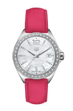 Tag Heuer Formula 1 Quartz 35mm Mother of Pearl Dial Pink Leather Strap Watch for Women - WBJ131A.FC8252