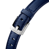 TAG Heuer WBJ1412 blue leather watch strap buckle detail