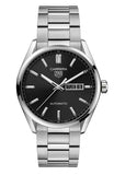 Tag Heuer Carrera Calibre 5 Automatic Black Dial Silver Steel Strap Watch for Men - WAR201A.BA0723