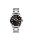 Tag Heuer Carrera Day Date Black Dial Silver Steel Strap Watch for Men - WBN2013.BA0640