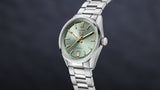 Tag Heuer Carrera Date Automatic 18K Green Dial Silver Steel Strap Watch for Women - WBN2312.BA0001