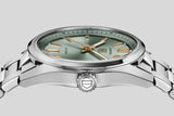 Tag Heuer Carrera Date Automatic 18K Green Dial Silver Steel Strap Watch for Women - WBN2312.BA0001