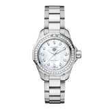 Tag Heuer Aquaracer Professional 200 Quartz Diamond Mother of Pearl Dial Silver Steel Strap Watch for Women - WBP1417.BA0622