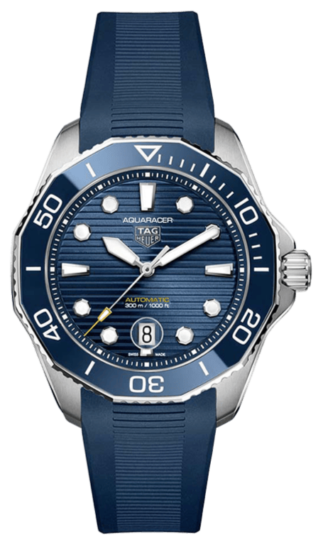 Tag Heuer Aquaracer Professional 300 Automatic Blue Dial Blue Rubber Strap Watch for Men - WBP201B.FT6198