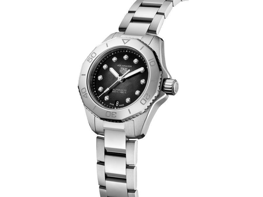 Tag Heuer Aquaracer Professional 200 Automatic Black Dial Silver Steel Strap Watch for Men - WBP2410.BA0622