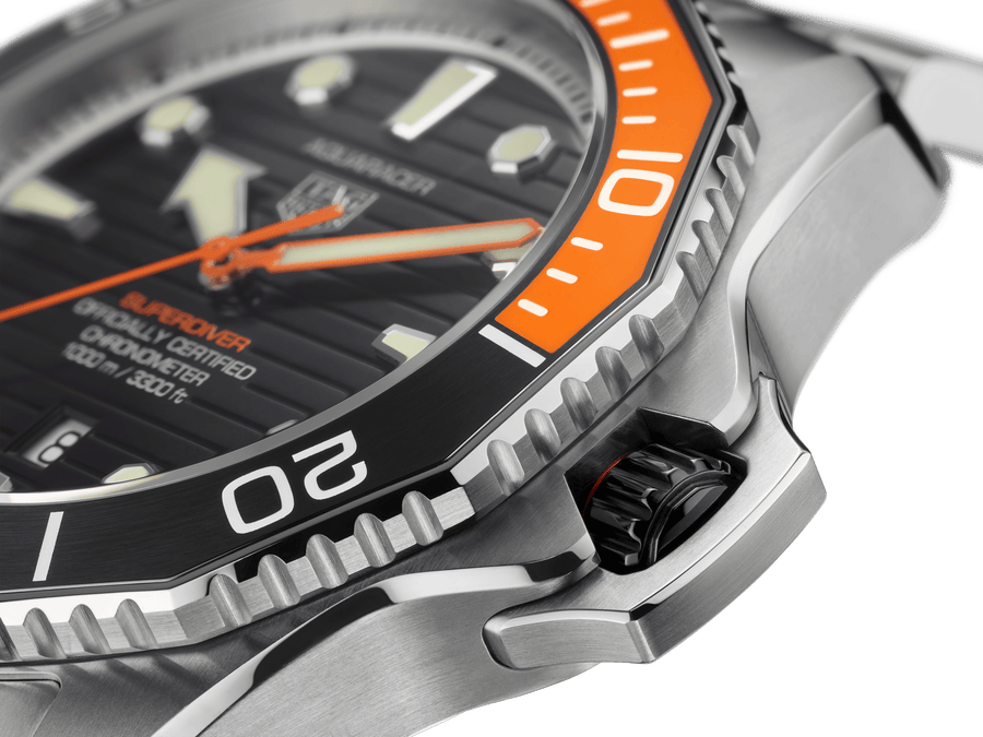 Tag Heuer Aquaracer Professional 1000 Superdiver Automatic Black Dial Silver Steel Strap Watch for Men - WBP5A8A.BF0619