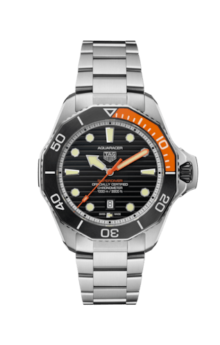 Tag Heuer Aquaracer Professional 1000 Superdiver Automatic Black Dial Silver Steel Strap Watch for Men - WBP5A8A.BF0619