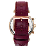 Michael Kors Sawyer Maroon Dial Maroon Leather Strap Watch for Women - MK2426