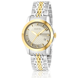 Gucci G Timeless Silver Dial Two Tone Steel Strap Watch For Women - YA126511