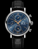 IWC Portofino Chronograph Blue Dial Black Leather Strap Watch for Men - IW391036