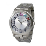 Marc Jacobs Henry Skeleton Silver Dial Silver Steel Strap Watch for Women - MBM3262
