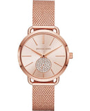 Michael Kors Portia Rose Gold Dial Rose Gold Mesh Bracelet Watch for Women - MK3845