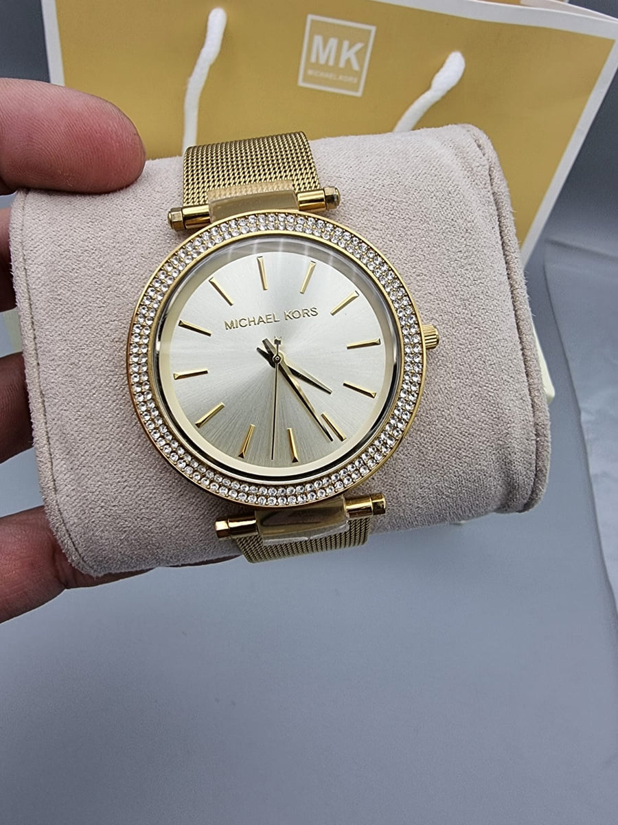 Michael Kors Darci Gold Dial Gold Mesh Bracelet Watch for Women - MK3368