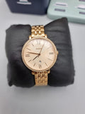 Fossil Jacqueline Rose Gold Dial Rose Gold Steel Strap Watch for Women - ES3632