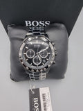 Hugo Boss Hero Black Dial Black Steel Strap Watch for Men - 1513754