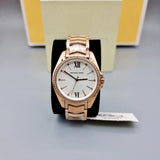 Michael Kors Whitney Quartz White Dial Rose Gold Steel Strap Watch For Women - MK6694