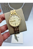 Fossil Jacqueline Gold Dial Gold Steel Strap Watch for Women - ES3547