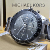 Michael Kors Layton Chronograph Green Dial Silver Steel Strap Watch For Men - MK8912