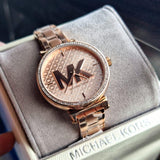 Michael Kors Sofie Quartz Rose Gold Dial Rose Gold Steel Strap Watch For Women - MK4335