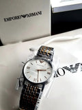 Emporio Armani Kappa Quartz Silver Dial Two Tone Mesh Bracelet Watch For Men - AR11093