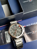 Tommy Hilfiger Mason Grey Dial Grey Steel Strap Watch for Men - 1791790